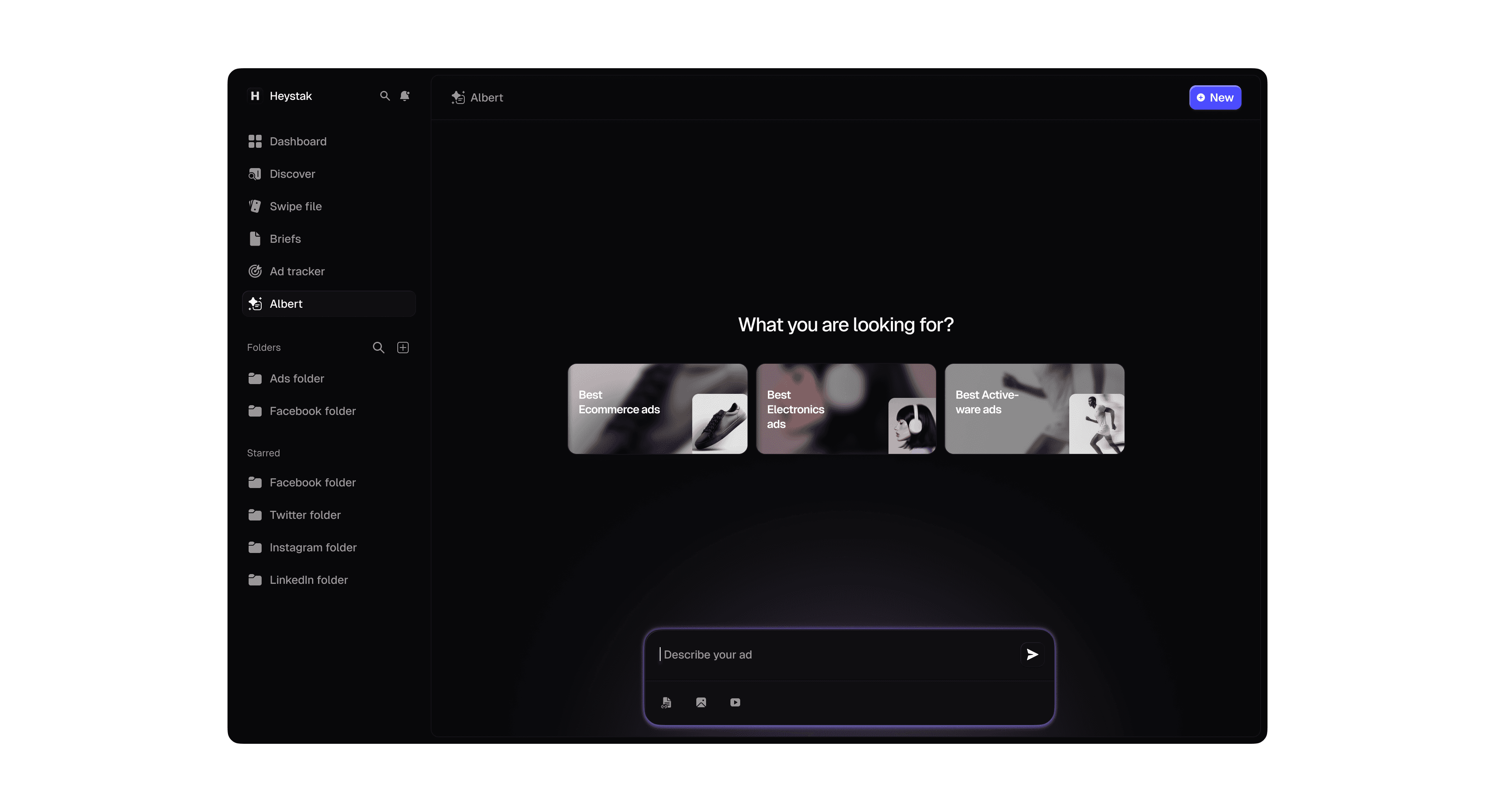 Heystak analysis interface